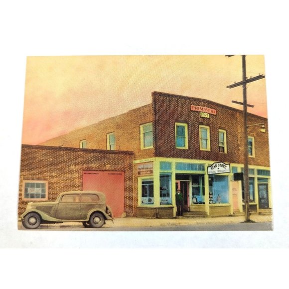 Roger Lantaff Star Store 1980s Art Postcard Print Americana Washington Unposted - Picture 1 of 4